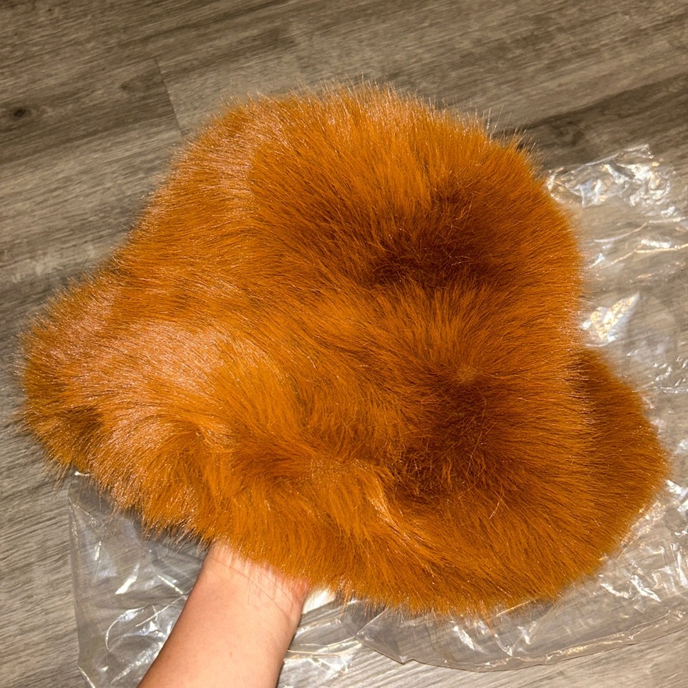 jocelyn Taupe Faux Fur Russian-Style Hat with Matching Cuffs